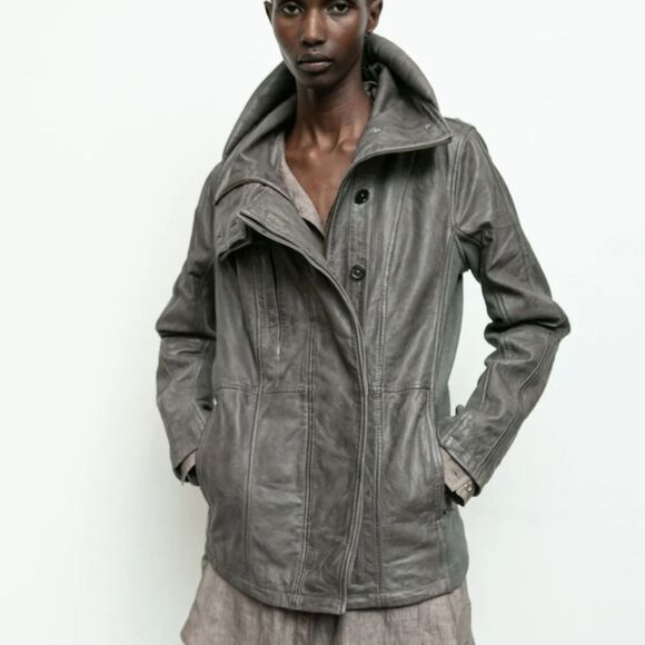 Nicholas K Leather Jacket BROCK JACKET SKU: O-352 SHADOW - Picture 3 of 9